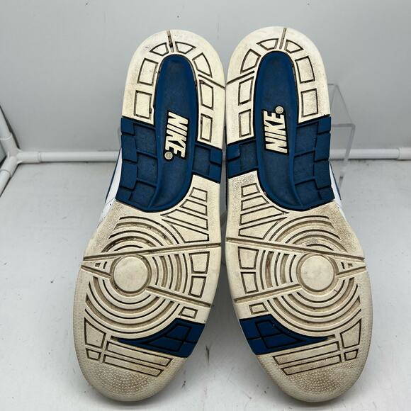 NIke Air Shoes Mens 9 Prestige Dunk Low White Blue 313325-144 - Picture 7 of 9